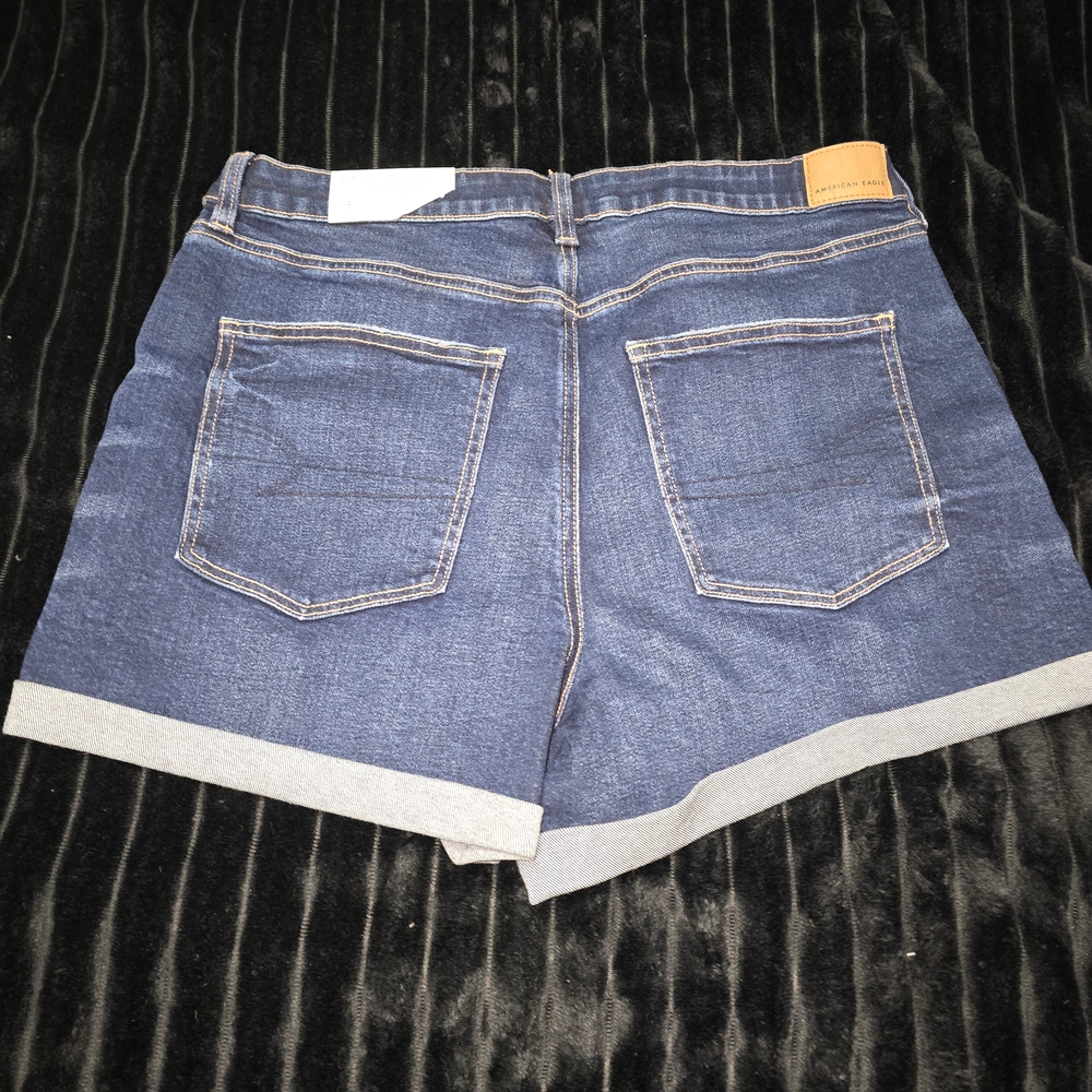NWT American Eagle Dark Blue MOM Jean Shorts
